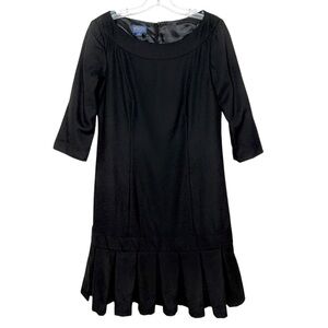 Pendleton Wool Boat Neck Career Dress Black 10 Corpcore Professional Academia